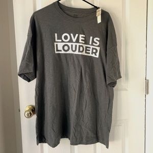 PINK Victoria Secret LOVE IS LOUDER BOYFRIEND TEE